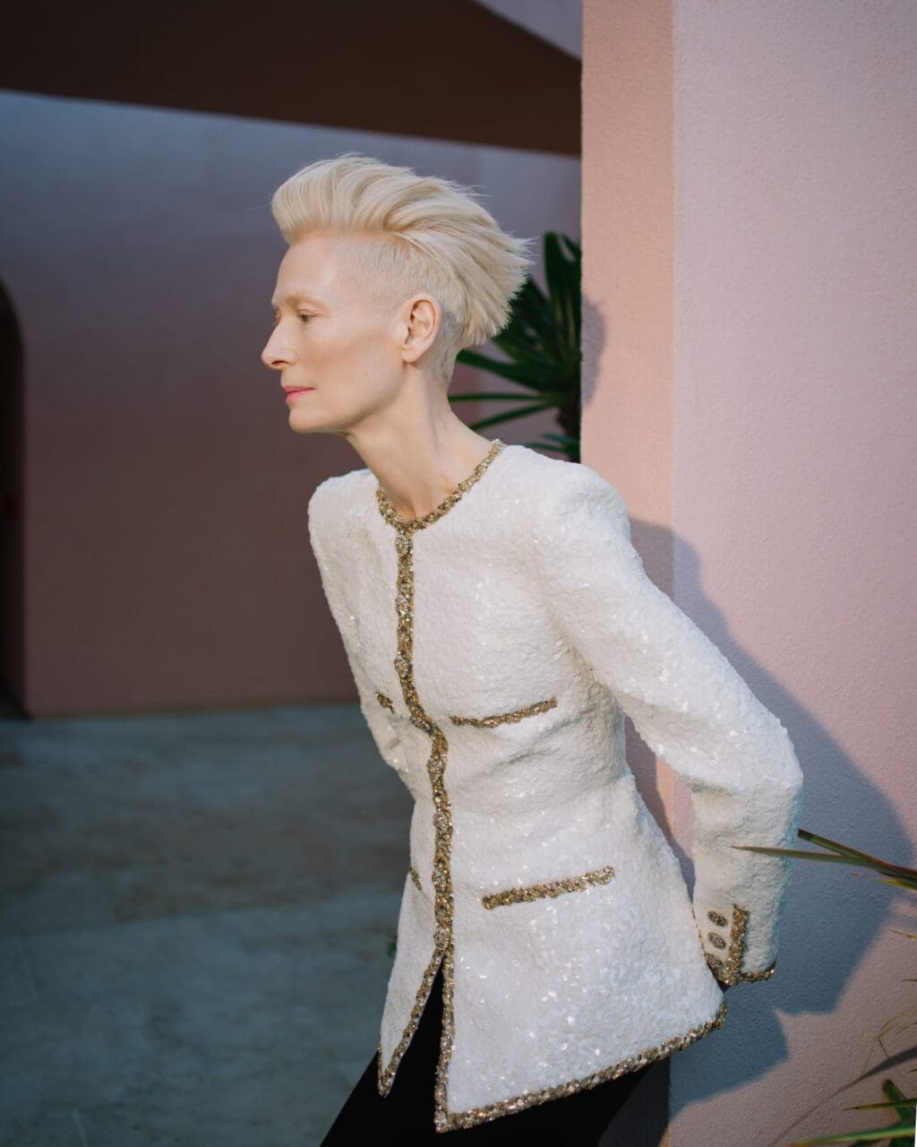 Behind The Scenes With Tilda Swinton At The 82nd Golden Globes